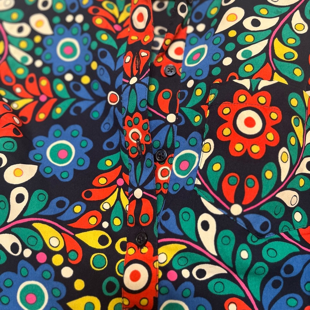 Merona Multicolor Floral Button-Up Blouse - Picture 4 of 4